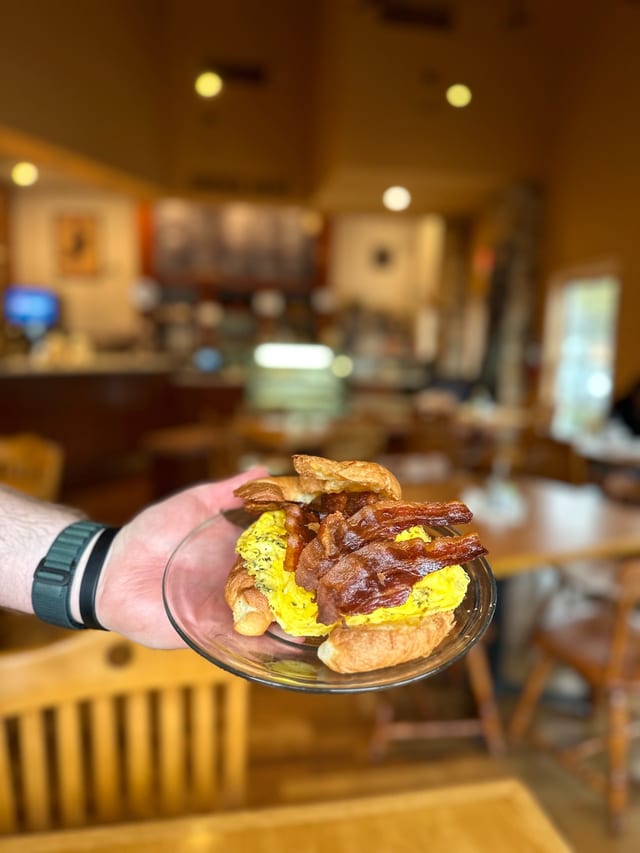 Bacon Egg and Cheese Croissant.