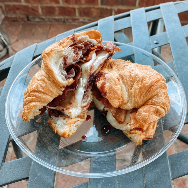 Bacon & Brie w/ Blackberry Jalapeno Jam.