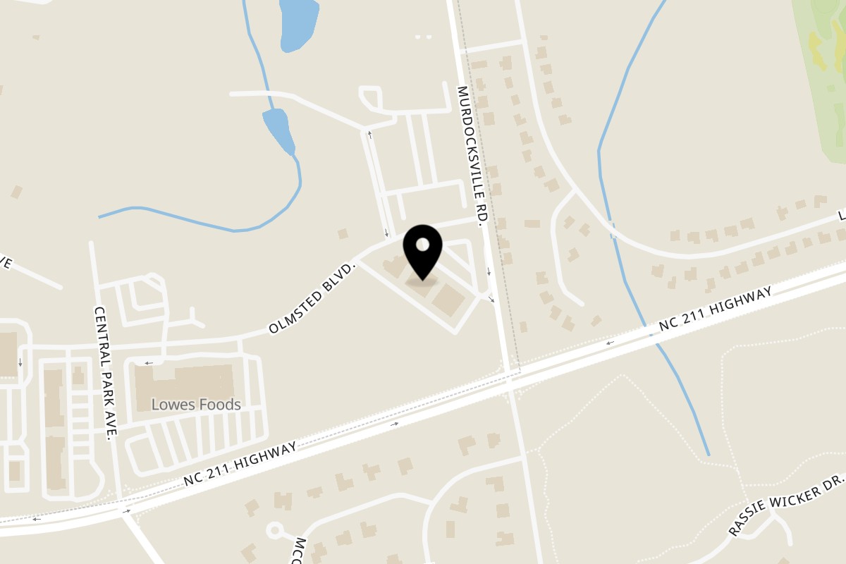 Map showing the location of The Market Place Restaurant & Catering on 246 Olmsted Blvd in Pinehurst